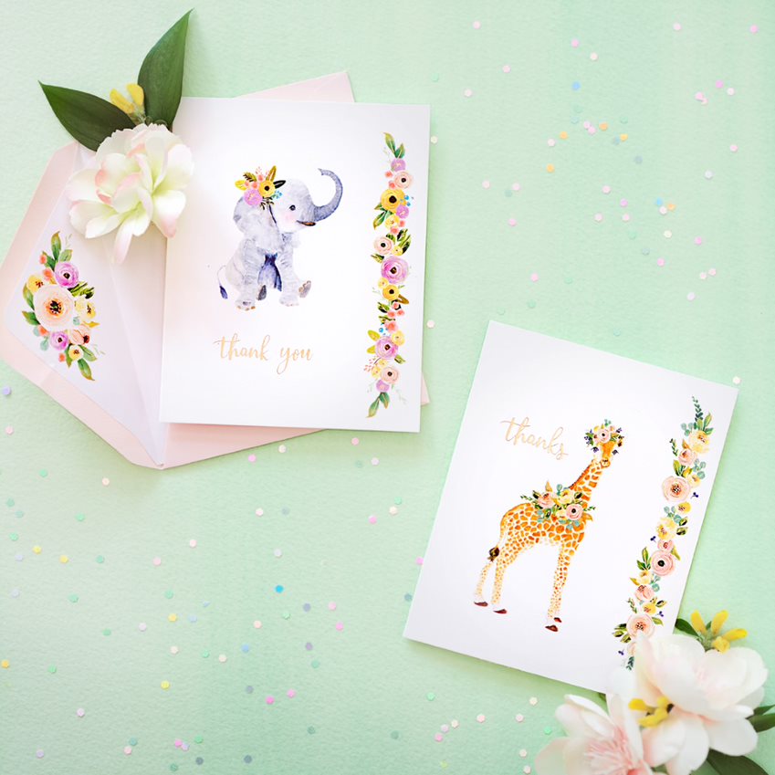 Giraffe Baby Shower Blank Invitations With Envelopes, 20-Count - Papyrus