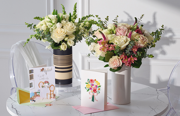 Ode a la rose bouquets and Papyrus mother's day cards