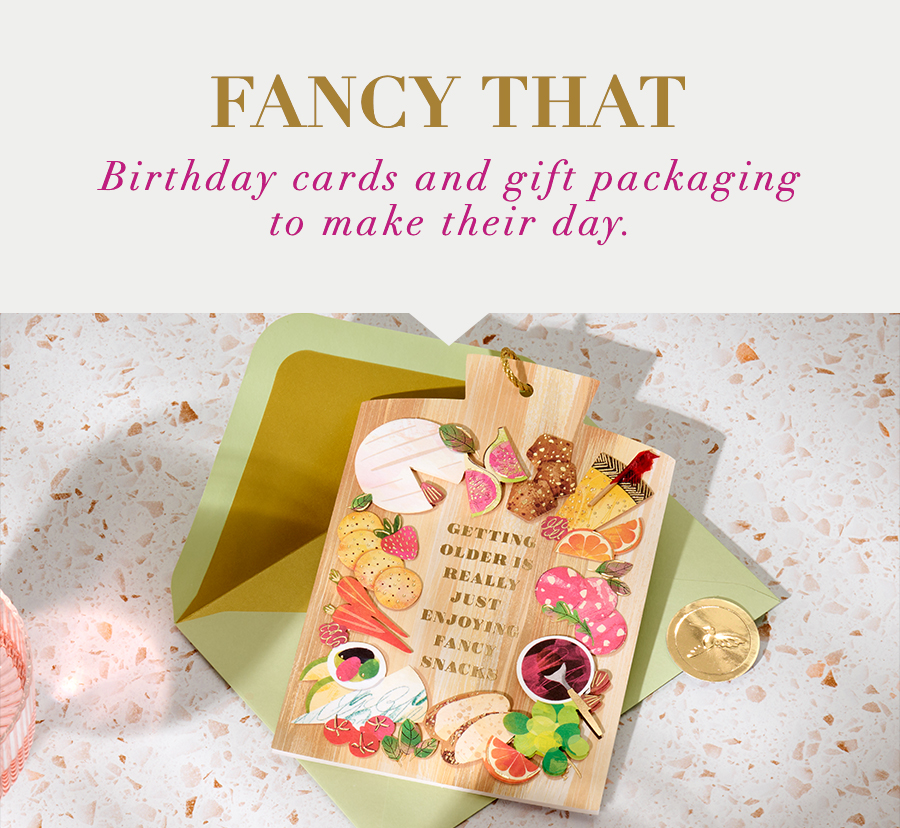 Fancy that Birthday cards and gift packaging to make their day