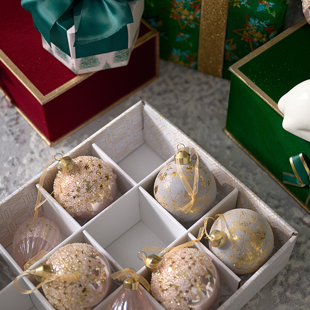 ornaments in box