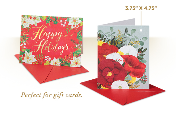 perfect for gift cards. 3.75" x 4.75"