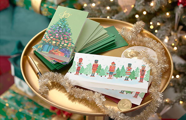 holiday boxed card feature