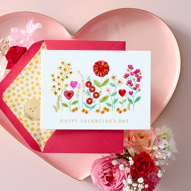 Papyrus Valentine's Day Floral Card