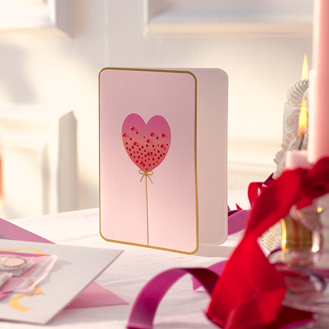 Valentine's Day Heart Balloon Card